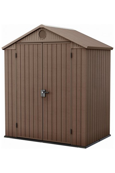 Keter Πλαστική Αποθήκη Κήπου Darwin 6x4 190x121x221εκ. Κωδικός 17210351 Καφέ
