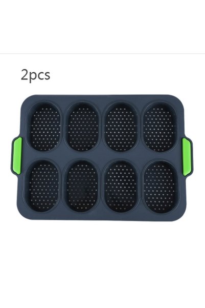 Noonedibs Forme de copt pentru baghete, tavă de copt din silicon pentru mini ...