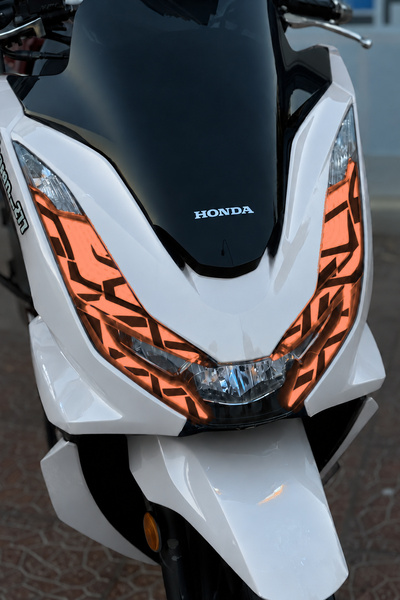 Banxtre Honda Pcx Wide Fit Tribal Tattoo Pattern Headlight Film Headlight Des...