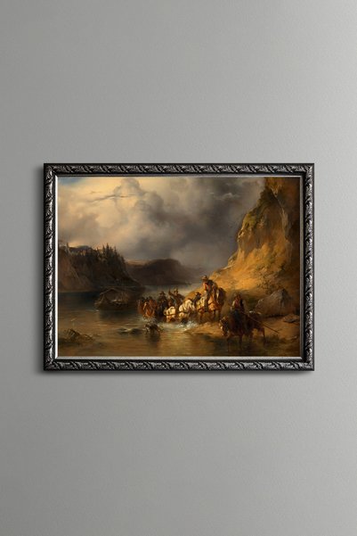 epiqart كارفان ومرور مائي في وادي كايلاك - طاولة مزخرفة بنمط عتيق - موديل رفيع