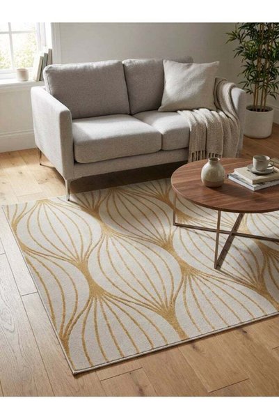 Noon East Carpet Rug Woven with Soft Texture |Polygon Rhythm Design -