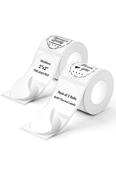 NiiMbot Label Maker Tape for B1/B21/B3S, Black on White Thermal Sticker Paper...