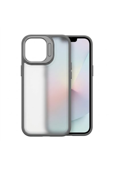 Nezih Case Apple İphone 15 Pro ile Uyumlu Kamera Korumalı Standlı Yarı Saydam...