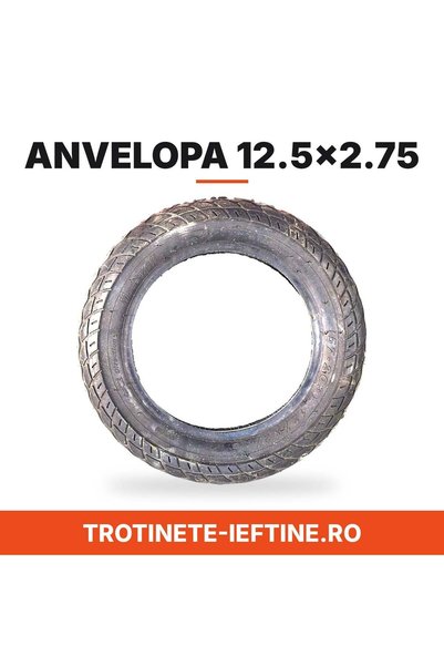 Black Cat Anvelopă 12.5x2.75 (57-203) pentru biciclete copii sau trotinete, i...