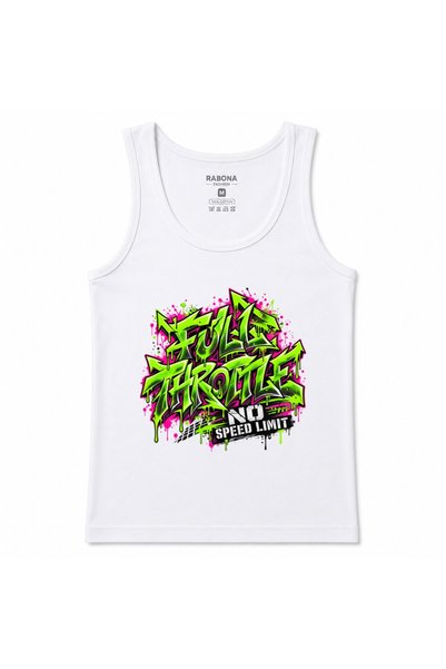 Rabona Fashion Full Throttle – No Speed Limit Neon Graffiti Graphic Tank Top