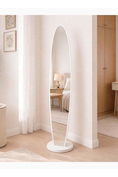 Noon East 3 In 1 Floor Full Length Mirror With Horizontal Storage Cabinet