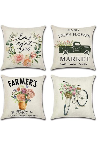 Generic Decorative Throw Pillow Covers Pack of 4, Waterproof Cushion Covers, ...