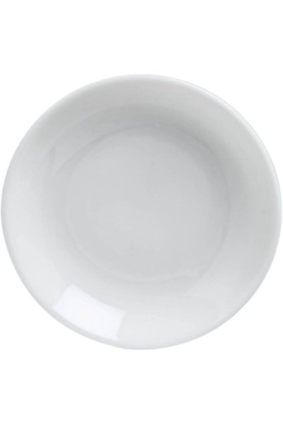 Generic طبق سيراميك بورسلين أبيض صغير بسيط، 091500A، 7.5 سم (3)، عبوة من 12 ق...