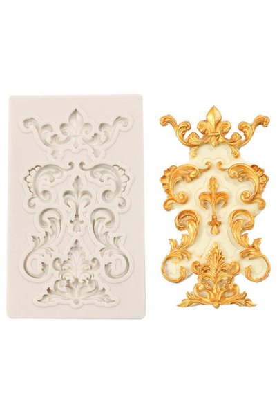 Noonedibs 1 buc dantelă floare bordură mucegai Fondant mucegai silicon tort d...