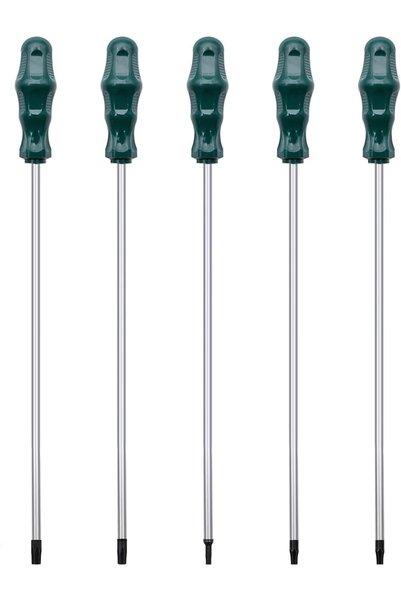 Generic 5Pcs Extra Long Torx Screwdrivers Set, 12in,(T15,T20,T25,T27,T30)