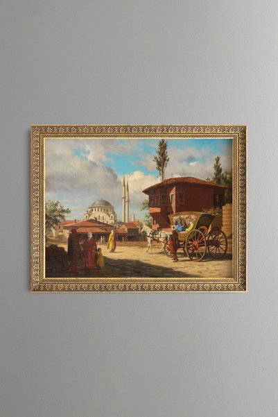 epiqart شارع عثماني - لوحة منقوشة بتصميم عتيق - نموذج رفيع