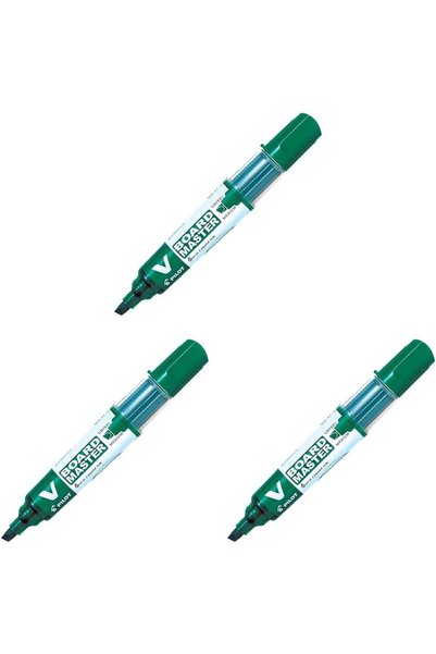 Generic قلم تحديد للسبورة أخضر برأس إزميل مع خرطوشة WBMA-VBM-MC-G-BG (عبوة من...
