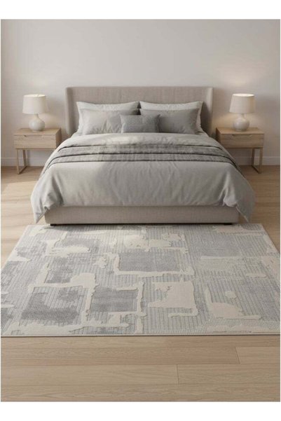 Noon East Carpet Rug Geo Classic Design Grey | Size - 160x230 cm - 5x7