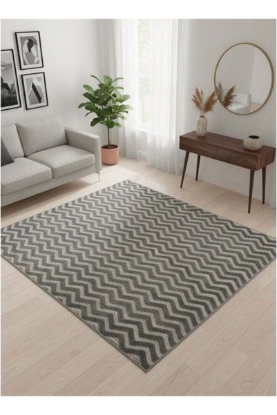Noon East Carpet Rug Chevron Classic Design - Dark Grey | Size - 160x230 cm -...