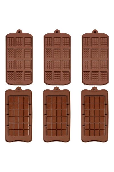 Noonedibs Set 6 Forme de Silicon Antiaderente pentru Mini Batoane Ciocolată, ...