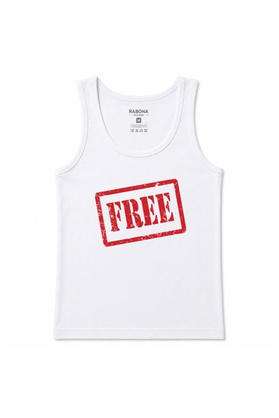 Rabona Fashion Freedom Unstamped – Red Free Stamp Graphic Tank Top