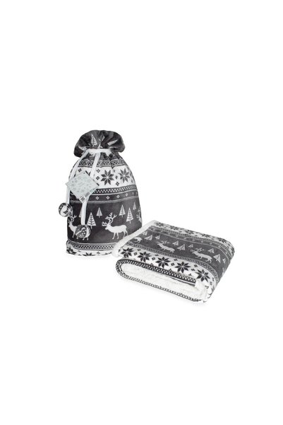 Faro Patura Saco festiva 150x200cm, gri, 100% poliester, set cu sac