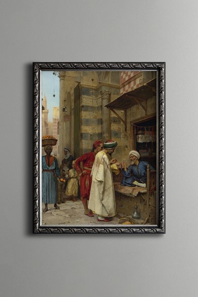 epiqart Strict Bargaining - Vintage Patterned Painting - Fine Model