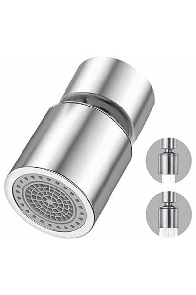 Noonedibs Aerator de robinet pivotant la 360° cu debit de apă reglabil și fil...