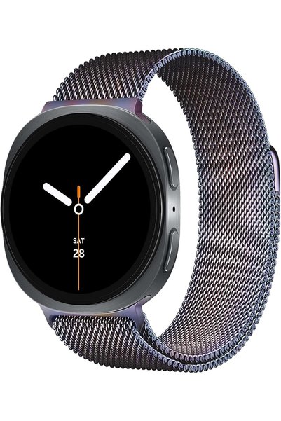 Generic متوافق مع سوار ساعة سامسونج جالاكسي 8 المعدني مقاس 40 مم/44 مم، حلقة ...