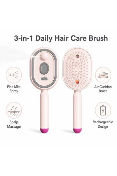 Fara brand Perie de Păr Multifuncțională 3 în 1 cu Pulverizator de Abur Fin, ...