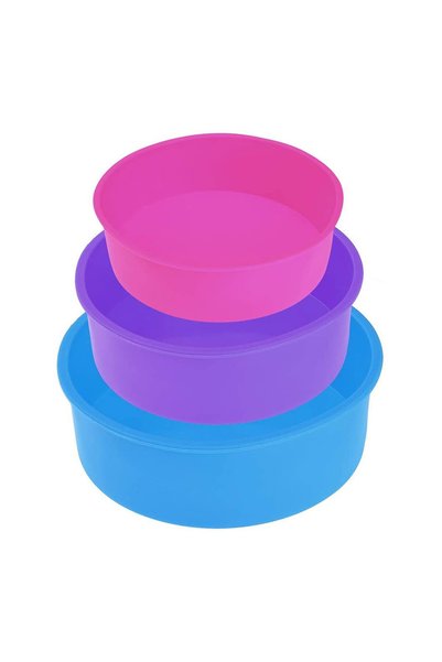 Noonedibs Mucegai din silicon pentru tort, tavă rotundă pentru copt, diverse ...