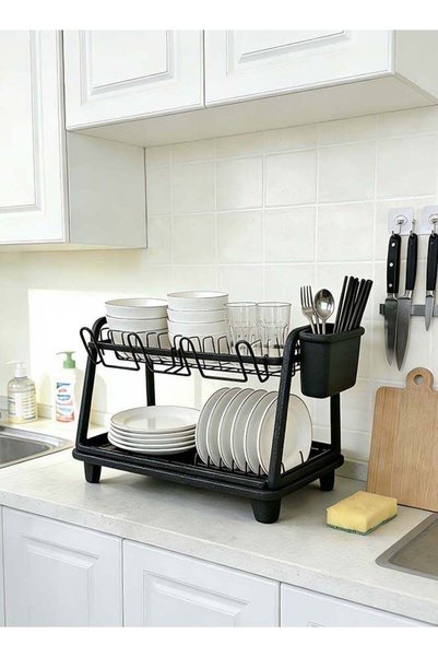 Noon East Dish Drying Rack, Rust-Resistant Double Layer Dish Drying Ra