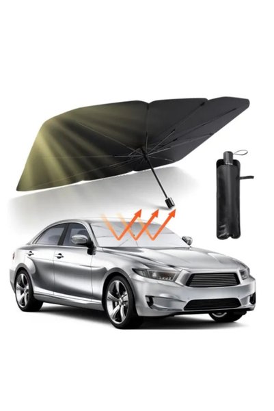 Fara brand Parasolar Auto pentru Parbriz Tip Umbrela, Pliabil, Protectie UV, ...