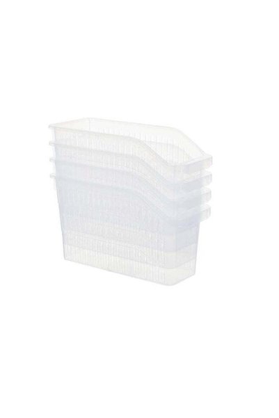 Noon East 4-Pack Clear Pp Fridge Storage Bins – Small Size, Multi-Purp