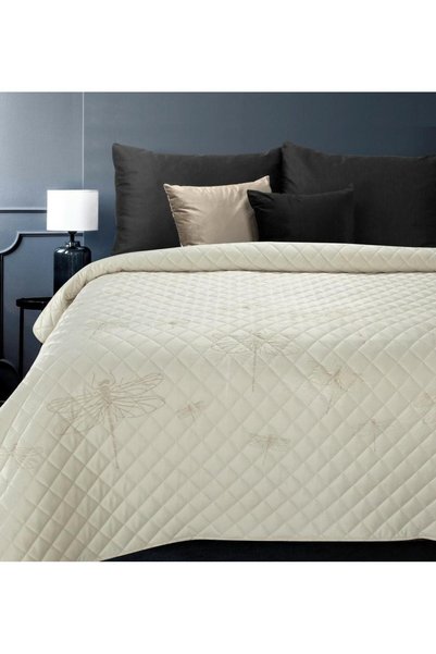 Eurofirany Cuvertură decorativă, Eurofirany, 170x210, LORI, matlasată crem cu...
