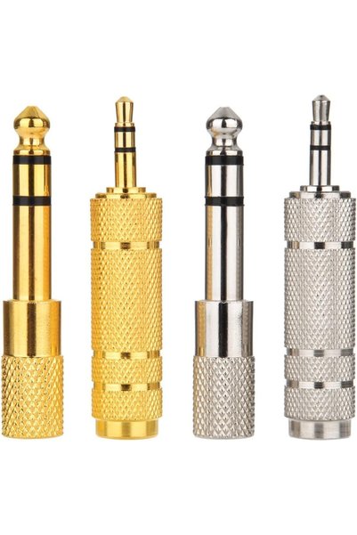Generic 2pairs Headphone Adapter 6.35mm (1/4 Inch) Male to 3.5mm (1/8 Inch) F...