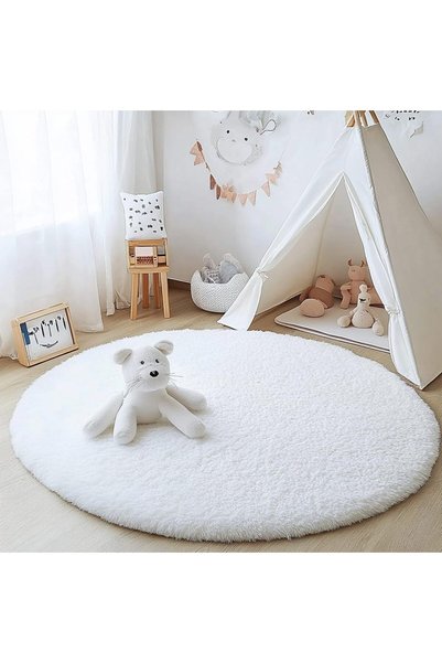 Generic Round Rugs Living Room Non-shedding Circle Rug Non-slip Washable Rug ...