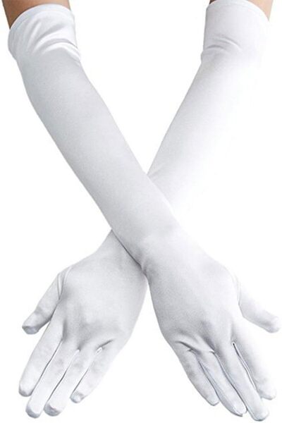 Generic Long Opera Party Gloves for Women 1920s 20s Satin Gloves Costumes Elb...