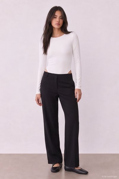 Quzu Women's Blouse with Snap Detail Blz02848 Ecru