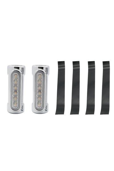 Choice sliver Motorcycle Highway Bar Lights Switchback Driving Light Fits 1.2...