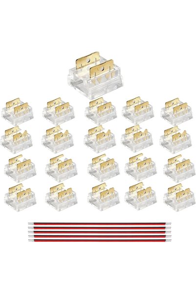Generic موصل LED من نوع COB بقطر 8 مم و2 دبوس، عبوة من 20 قطعة، أطراف شفافة ف...