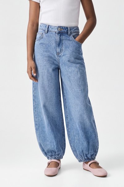 LEFTIES KIZ ÇOCUK Lastik paçalı barrel jean