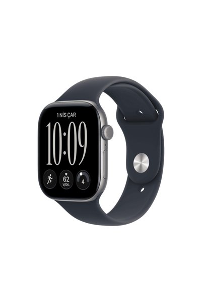 Apple Watch Series 12 GPS - 42mm - Uzay Grisi Alüminyum Kasa - Lacivert Spor ...