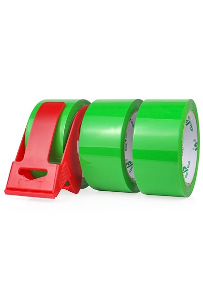 Generic 3 لفات من شريط التغليف الأخضر المائي الملون، شريط لاصق قوي لتعبئة الص...