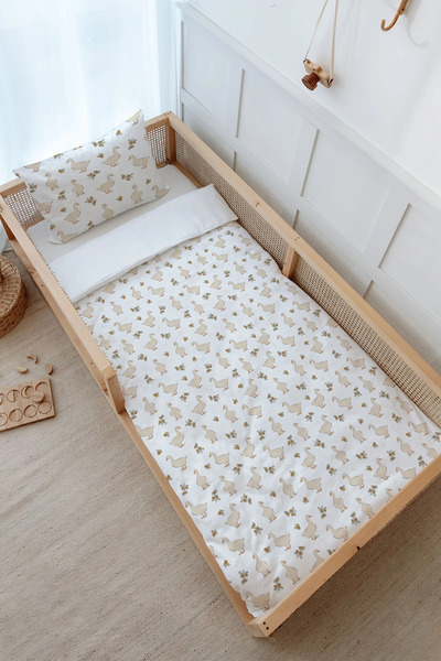 Tuğba Kuğu Montessori Duvet Cover and Fitted Sheet Set - Iconic Series - Bohe...