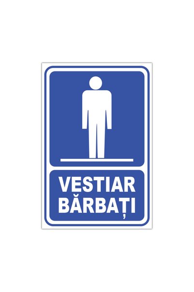 CUBIKA Indicator Vestiar Barbati, CUBIKA, PVC 3 mm, 20x30 cm