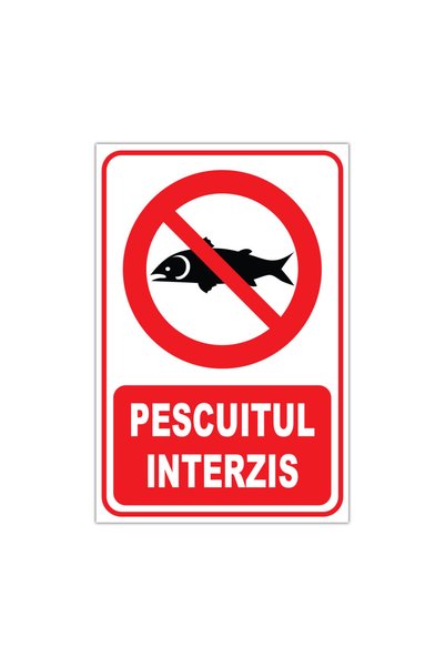 CUBIKA Indicator Pescuitul Interzis, CUBIKA, PVC 3 mm, 20x30 cm