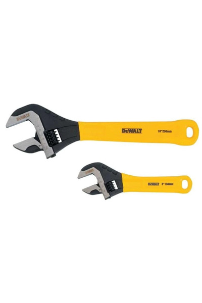 zerzembe Dwht75497 2-Piece Adjustable Wrench with Immersion Handle, Yellow