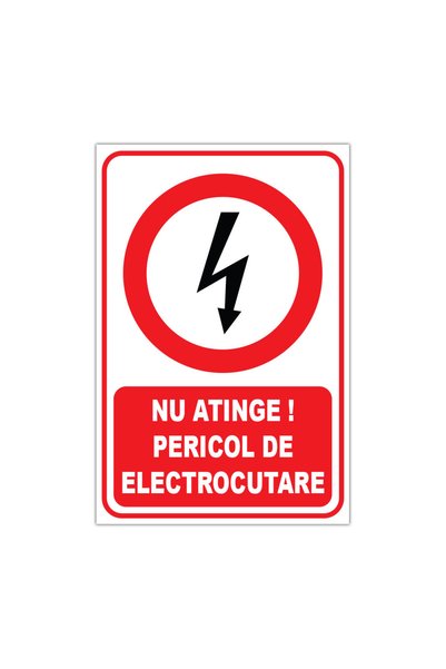 CUBIKA Indicator Nu atinge! Pericol de electrocutare, CUBIKA, PVC 3 mm, 30x45 cm