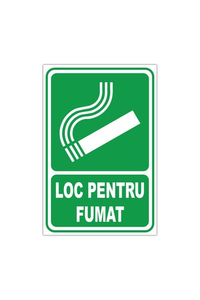 CUBIKA Indicator Loc pentru fumat, CUBIKA, PVC 3 mm, 15x20 cm