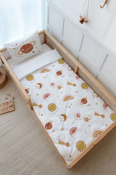 Tuğba Kuğu Montessori Duvet Cover and Fitted Sheet Set - Iconic Series - Boho...
