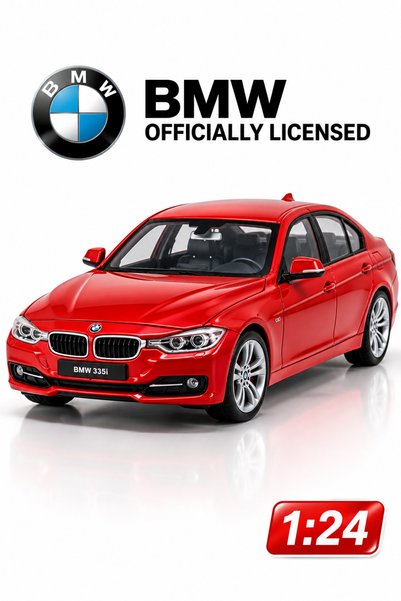 craftivio Lisanslı BMW 335i F30 Kırmızı Diecast Model Araba 1:24 Ölçek Açılır...