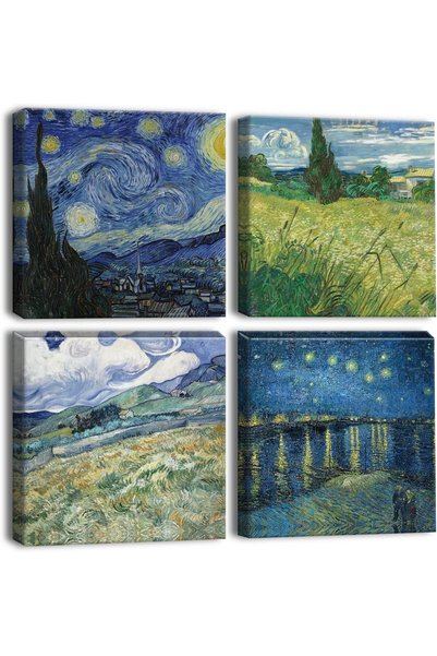 Generic 4 Pieces Wall Art Canvas Prints - View of Green Picture Painting - Mo...