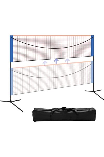 Generic Badminton Net Portable Tennis Volleyball Net Set with Hieght Adjustab...