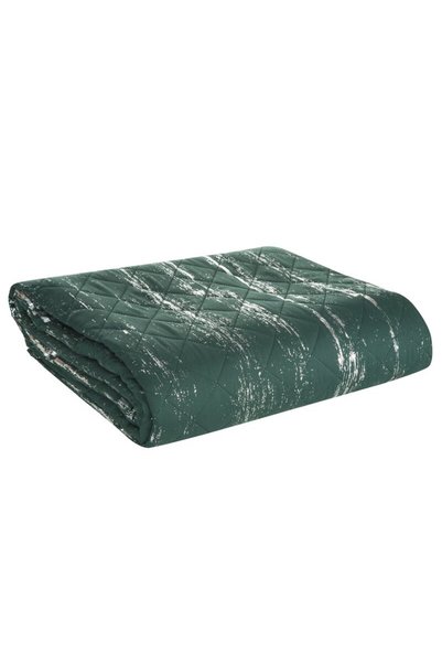 Design 91 Cuvertura Design 91, 220x240cm, argintie si verde, din microfiber
